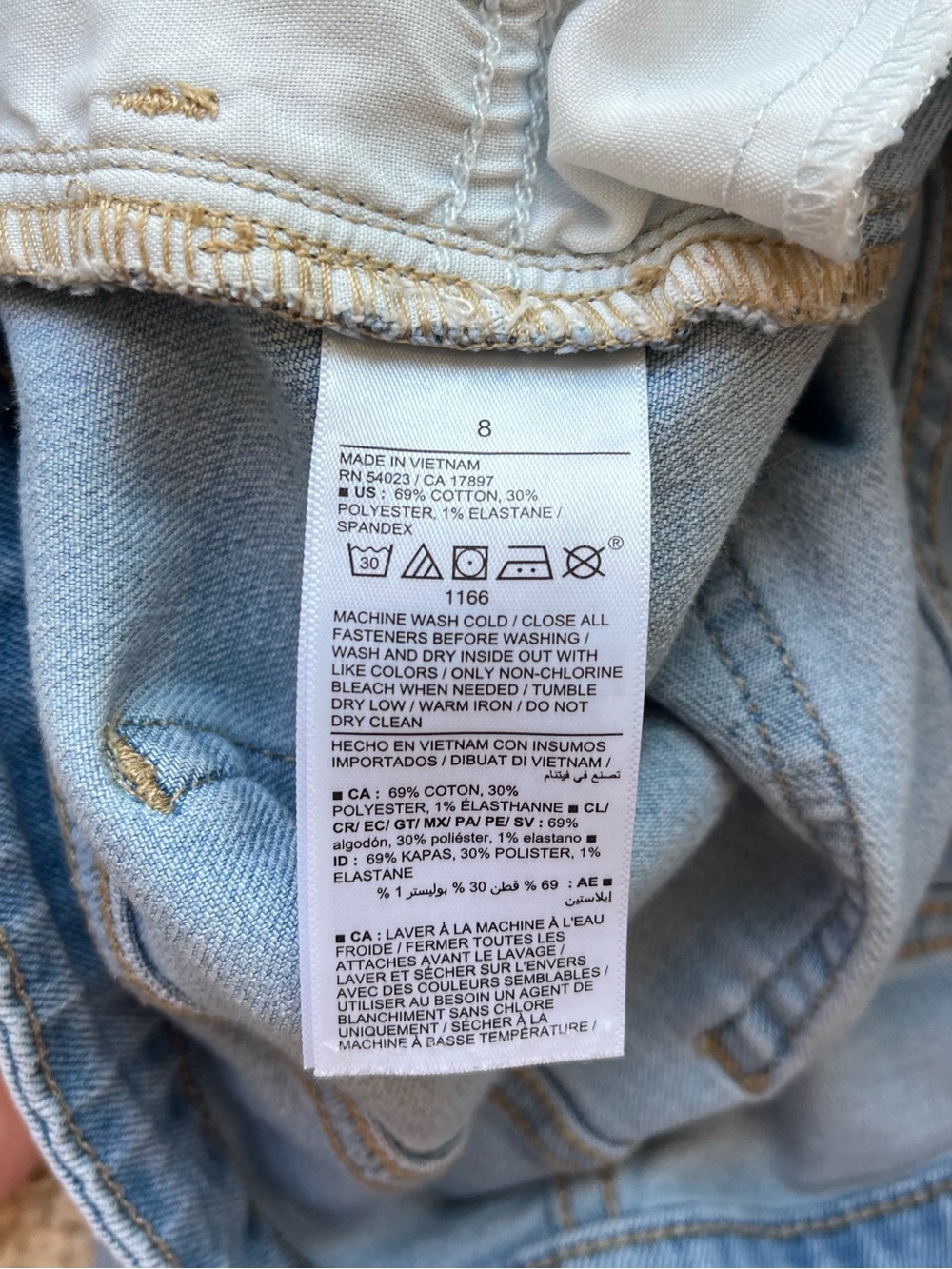 Old Navy High-Waisted Wow Wide Leg Light Blue Jeans - Picture 7 of 9